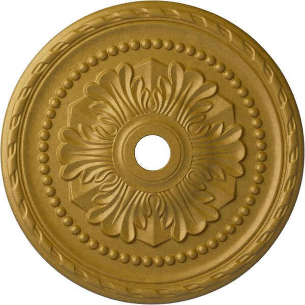 Ekena Millwork Palmetto Ceiling Medallion (Canopies up to 7 5/8"), 31 1/2"OD x 3 5/8"ID x 1 3/4"P, Pharaohs Gold CM31PMPGS - main